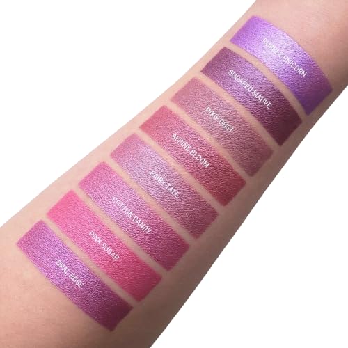 Aromi Light Pink Metallic Matte Liquid Lipstick | Rosy Lip Color with Shimmery Finish for Women, Long-Lasting, Vegan, Waterproof (Cotton Candy)