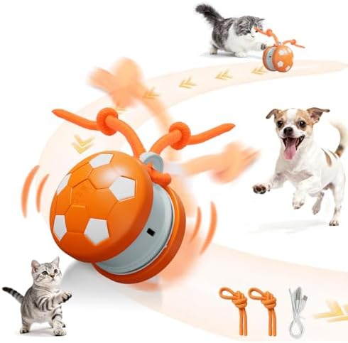 Interactive Dog Toys Dog Ball,Automatic Rolling and Bouncing Moving Dog Toy