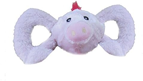Jolly Pets Tug-A-Mal Monkey Squeaky Tug Dog Toy, Small