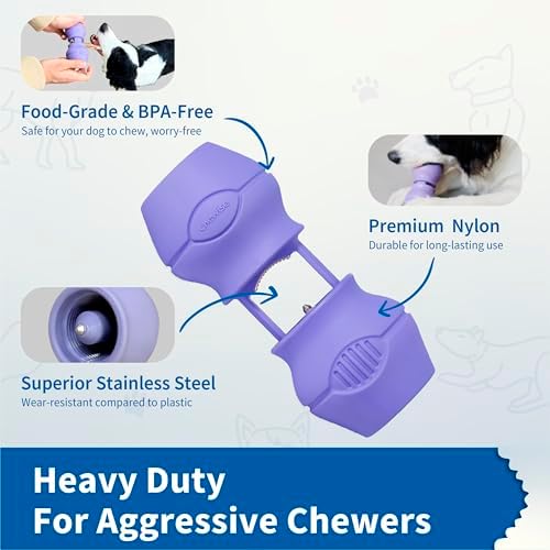 PetClan Chewise Bully Stick Holder for Large Dogs, Metal Teeth Chew Holder