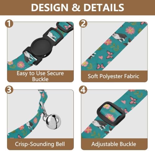 Cute Dogs Easy to Wear Dog Collar 2 Pack Pet Collars for Cats