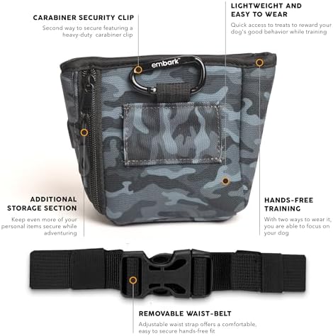 Embark Dog Treat Pouch - Waterproof Training Bag & Portable Water Bowl