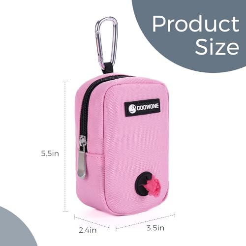Dog Treat Pouch with Clip, Treat Pouches for Pet Training, Small Dog Treat Container Treat Bag for Leash, Waterproof Dog Treat Bag, Hands-free Training Pouch
