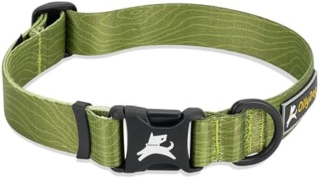 OllyDog Flagstaff Collar, Adjustable Soft Puppy Collars with Quick Release Buckle, Ideal Dog Collar for Everyday Use and Adventures (Large, Cactus Woodgrain)