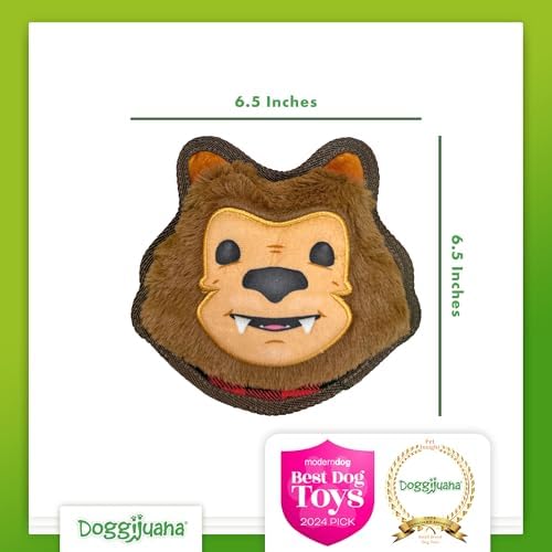 Doggijuana Tuffer Chewer Dog Toy, Werewolf | Fall Plush, Squeaky