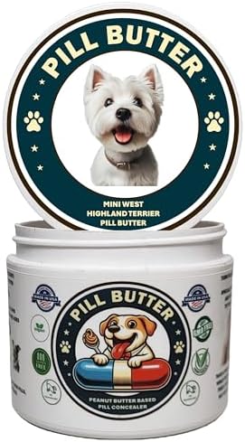 Peanut Butter Dog Pill Wrap - Mini West Highland Terrier Label