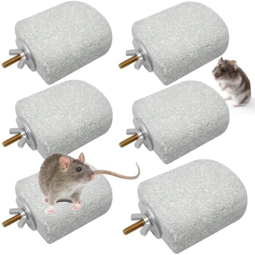 Lava Ledges for Rats 6 Pack Hamster Climbing Ledge Platform Pumice Ledge Shelf Pet Chewing Grinding Toys Small Animals Cage Accessories for Mouse Guinea Pig Gerbil Gray