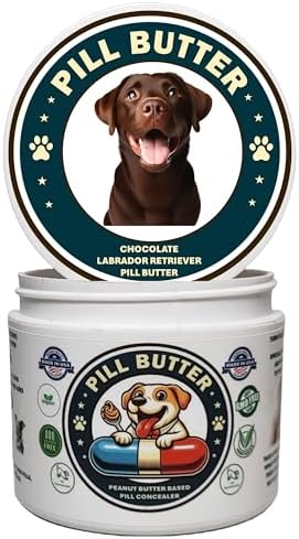 Peanut Butter Dog Pill Wrap - Labrador Chocolate Label