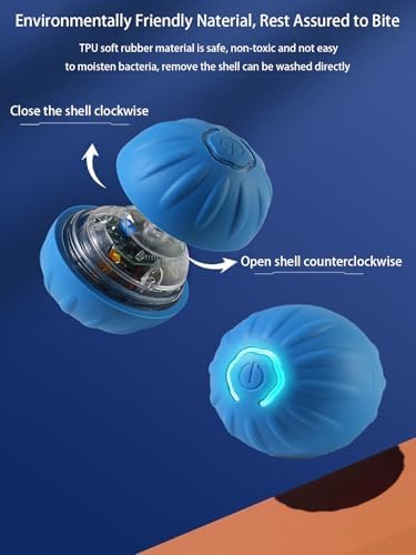 Winb Interactive LED Dog Ball （2 inch）- USB Rechargeable Motion-Activated Rolling Toy for Small Dogs, Dogs Ball Play and Wicked Fun