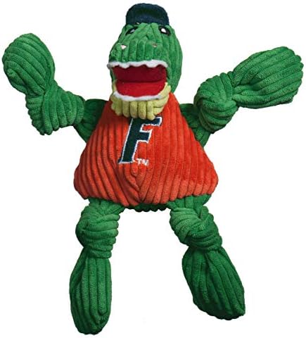 HuggleHounds Knottie Plush Dog Toy - Stuffed Animal Toy, Puppy Toys, Squeaky Dog Toy for Small, Medium & Large Dogs, Durable Plush to Keep Busy, Officially Licensed - Florida Albert Gator, Small