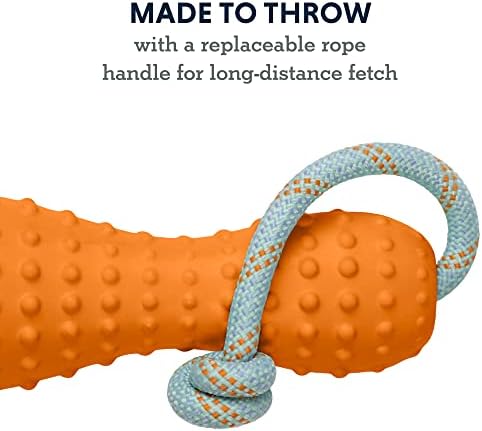 Ruffwear, Gourdo Dog Toy with Rope Handle, Campfire Orange, Small