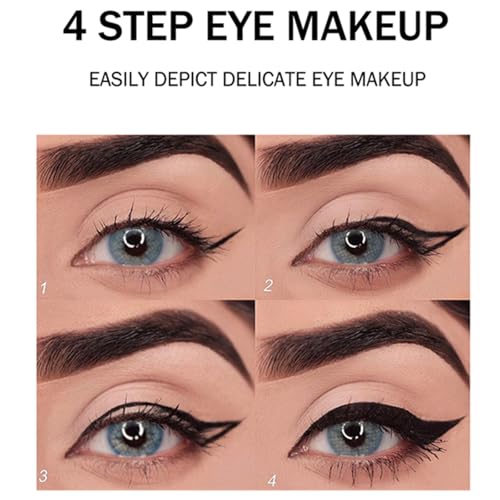 BONNIE CHOICE 2Pcs Black Gel Eyeliner Pencil, Halloween Makeup Waterproof Long Wear Natural Eye Lip Face Paint Stick Smudge Proof Matte Liquid Eyeliner Cream Black Smokey Eye Liners Eyeshadow Crayon