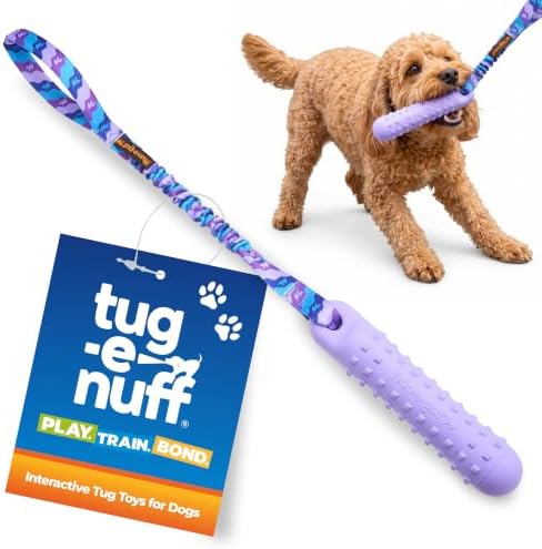Tug-E-Nuff BOB 3-in-1 Dog Dummy (Purple), Interactive Dog Tug Toys 27.5 in