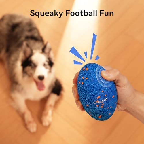 Cheerble Smart Interactive Dog Toy, Wicked Rugby, Squeaky Dog Toy Football, Automatic Moving, Bouncing, and Rotating, E-TPU Material, Bouncing Fetch Toy for Indoor/Outdoor Use and Small to Large Dogs