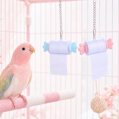 2pcs Candy-Shaped Parrot Paper Roll Toys