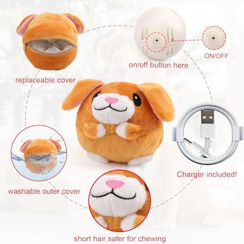 Mity rain Interactive Dog Toys with Thicken Plush, Moving Dog Toy