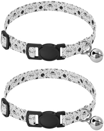 Rockets Cats Collar 2 Pack Comfortable Cat Collar Adjustable Length 10.6" to 17.1"