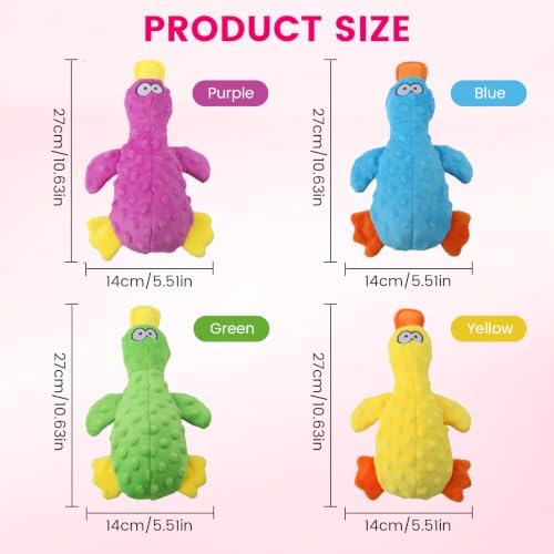Indestructible Dog Toy for Aggressive Chewers, Teething Toys, Yellow＆Purple