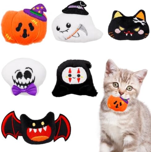 Halloween Cat Catnip Toys for Indoor Cats 6 Pack