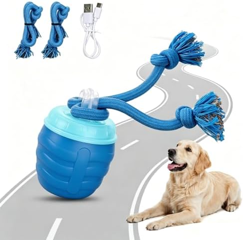 Interactive Dog Toys, Interactive Dog Ball for Medium/Large Dogs, Automatic Moving Dogs Toy Wicked Ball for Boredom(Blue)