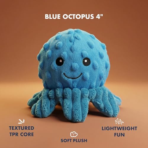 Pet Lou Octopus EZ Squeaky Ball, Set of 2, 4-inch Width