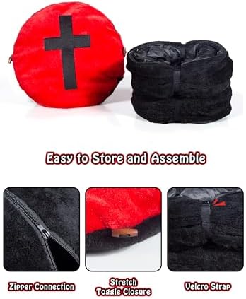 Gothic Coffin Tunnel Cat Bed, Washable, Fits Cat up to 25 lbs