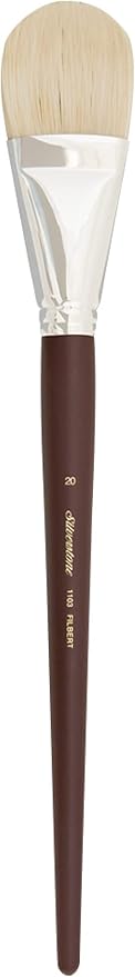 Silver Brush Limited 1103-20 Silverstone Filbert Paintbrush for Oil Painting, Size 20, Long Handle