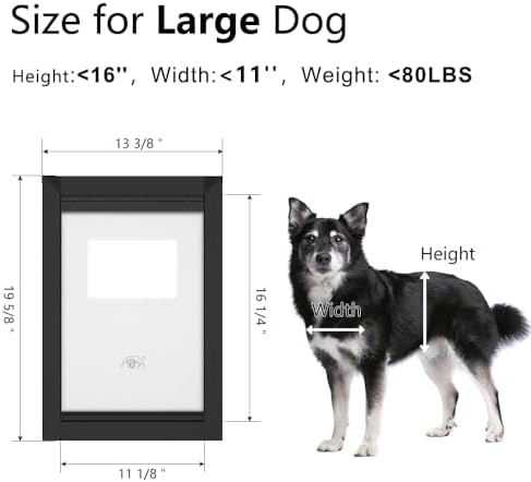 [MAVRICPOWER] Rust Proof Alminum Large Dog Door for Exterior Door