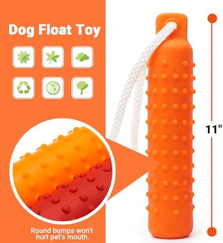 Dog Water Toys, 2 Pack Floating Bumper Fetch Toy Dummy
