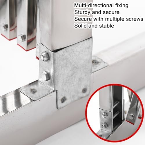 Folding Retractable Security Gate Stainless Steel Scissor Barrier for Industrial & School Use Connectable Traffic Barricade with Casters & Locking Ring (120x350cm/47.2x13