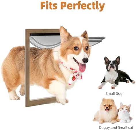 MIAOTONG 2 Pack Weatherproof Small Dog Door Replacement Flaps with Screws | Small Doggie Door Replacement Flaps Compatible with PetSafe Freedom PAC11-11037, Flexible and Durable, for Small Dog and Cat