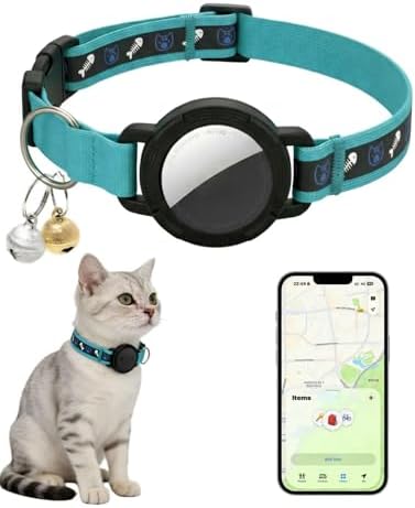 GPS Cat Tracker Collar (iOS & Android) Dogs Smart Activity Light Blue