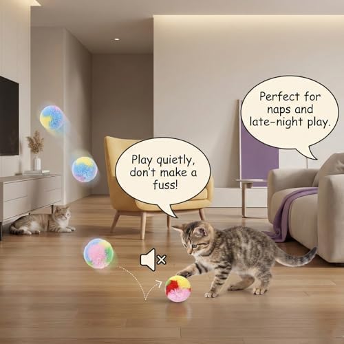 30Pcs Cat Pom Pom Balls Colorful Cat Toy Balls