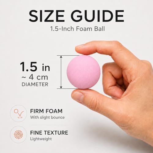 Rawry Foam Ball Cat Toy for Indoor Cats & Kittens,12 Pack, Pink
