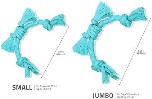Playology Dog Toys | Sensory Rope for Puppies and Young Dogs | Peanut Butter Scented Small Tug of War Dog Toy | Teething Puppy Essentials Rope Toys