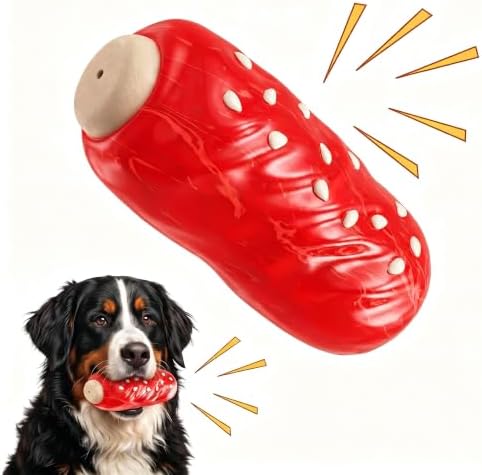 Squeaky Dog Chew Toys, Interactive Tough Indestructible Dog Toys for Aggressive Chewers, Medium to Large Dogs, Indoor & Outdoor Use