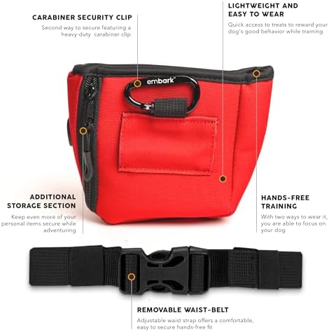 Embark Dog Treat Pouch - Waterproof Training Bag & Portable Water Bowl