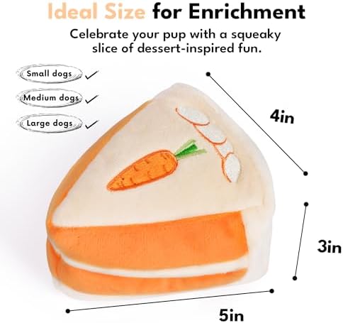 CHEWFFON Dog Interactive Toy, Puzzle Snuffle Carrot Cake for Enrichment