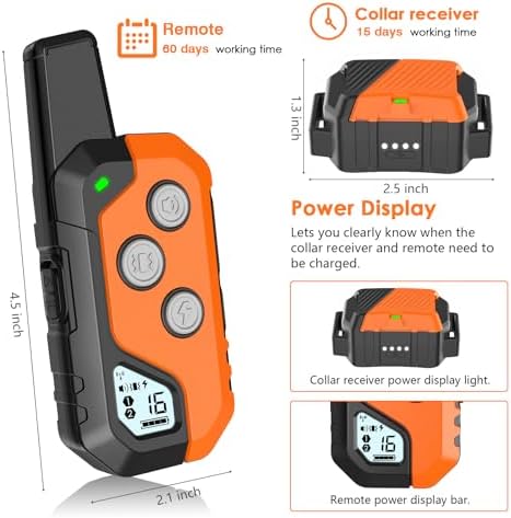 PIOUNS Shock Collar for Dogs, Dog Training Collar with Remote, 3 Modes