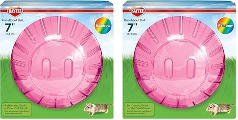 Kaytee 7" Assorted Color Run-About Exercise Ball for Pet Hamsters & Gerbils (Pack of 2)