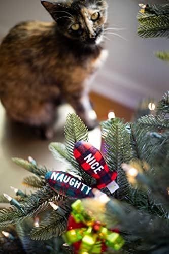 Pearhead Naughty Or Nice Christmas Cat Toy Set, Holiday Pet Owner Gift, Christmas Must Have Toy Set, Cat Teaser Toy, with Catnip Pouch, Set of 2 (Pack of 2)