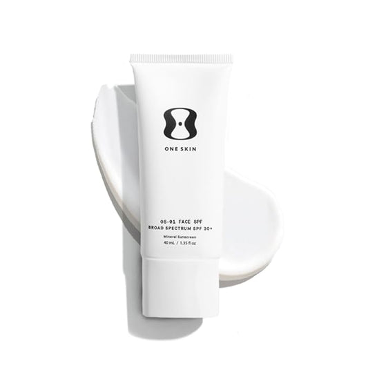 OneSkin FACE SPF OS-01 Peptide Broad Spectrum SPF 30+ Mineral Sunscreen- Scientifically Proven to Protect Skin from UV Aging, Includes Potent Antioxidants (Untinted)