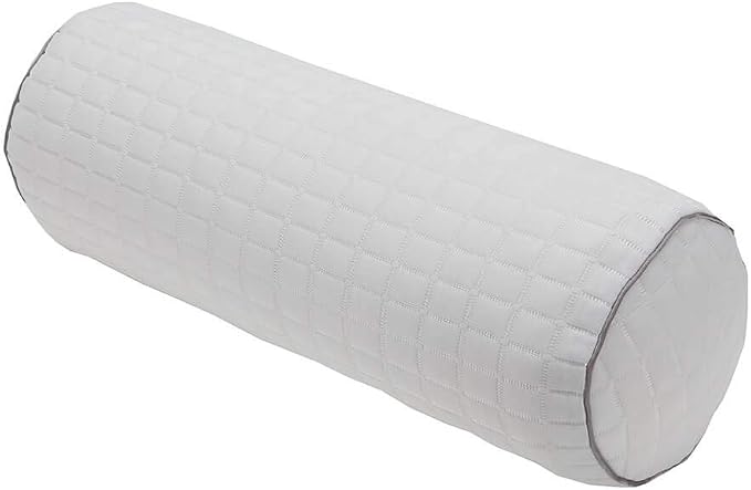 Kingnex Bolster Roll Pillow for Sleeping on Back or Side Under Knee to Relief Lower Back Pain Between Legs for Side Sleepers Cylinder Pillow with Removable Cooling Cover 18x6