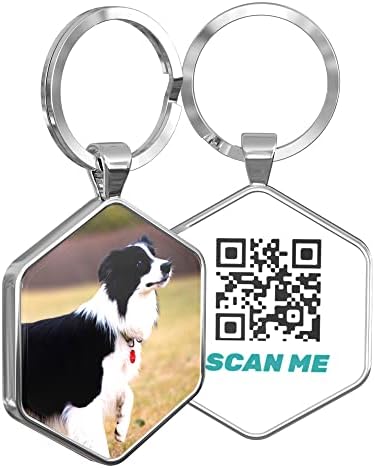 Dog Tags Personalized Pet ID Tags - QR Code Customize Dog Cat Tag - Pet Online Profile Display Pet Information