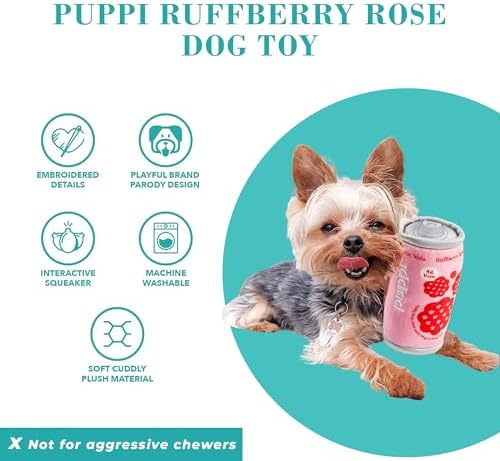 Haute Diggity Dog Puppi Plush Dog Toy, Drink Parody Stuffed Chew Toys