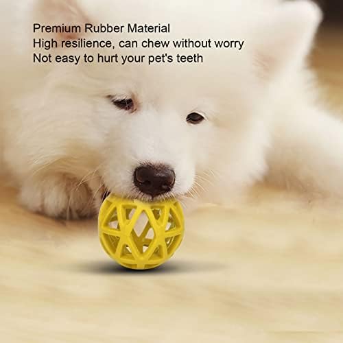 Dog Toy Ball - Hollow Dog Ball Bite Teeth Grinding Interactive Rubber Pet Chewing Ball Toy for Indoor Outdoor (Large)