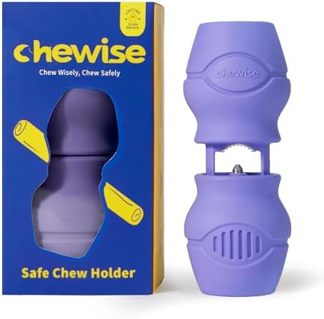 PetClan Chewise Bully Stick Holder for Small Dogs, Metal Teeth Chew Holder