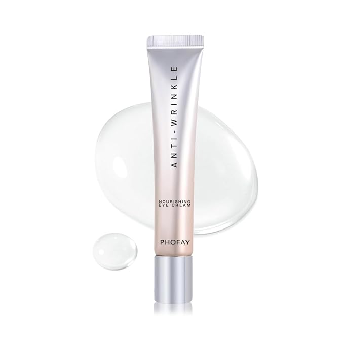 PHOFAY Anti-Wrinkle Moisturizing Eye Cream 14ml / 0.5 fl oz – Smart Sensor Electric Massager, Lightweight & Fragrance-Free Formula, Quick Absorption, Suitable for Sensitive Skin (0.24 floz)
