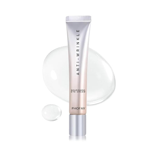 PHOFAY Anti-Wrinkle Moisturizing Eye Cream 14ml / 0.5 fl oz – Smart Sensor Electric Massager, Lightweight & Fragrance-Free Formula, Quick Absorption, Suitable for Sensitive Skin (0.24 floz)
