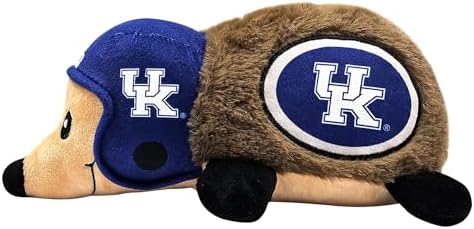 NCAA Kentucky Wildcats Plush Hedgehog Toy for Dogs & Cats, Cool Soft Pet Toy for Fun and Interactive Play, Dog Chew Toy with Squeaker, Licensed Hot Pet Toy